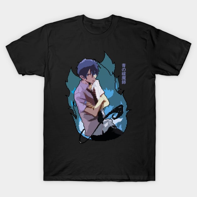Blue exorcist t shirt best sale